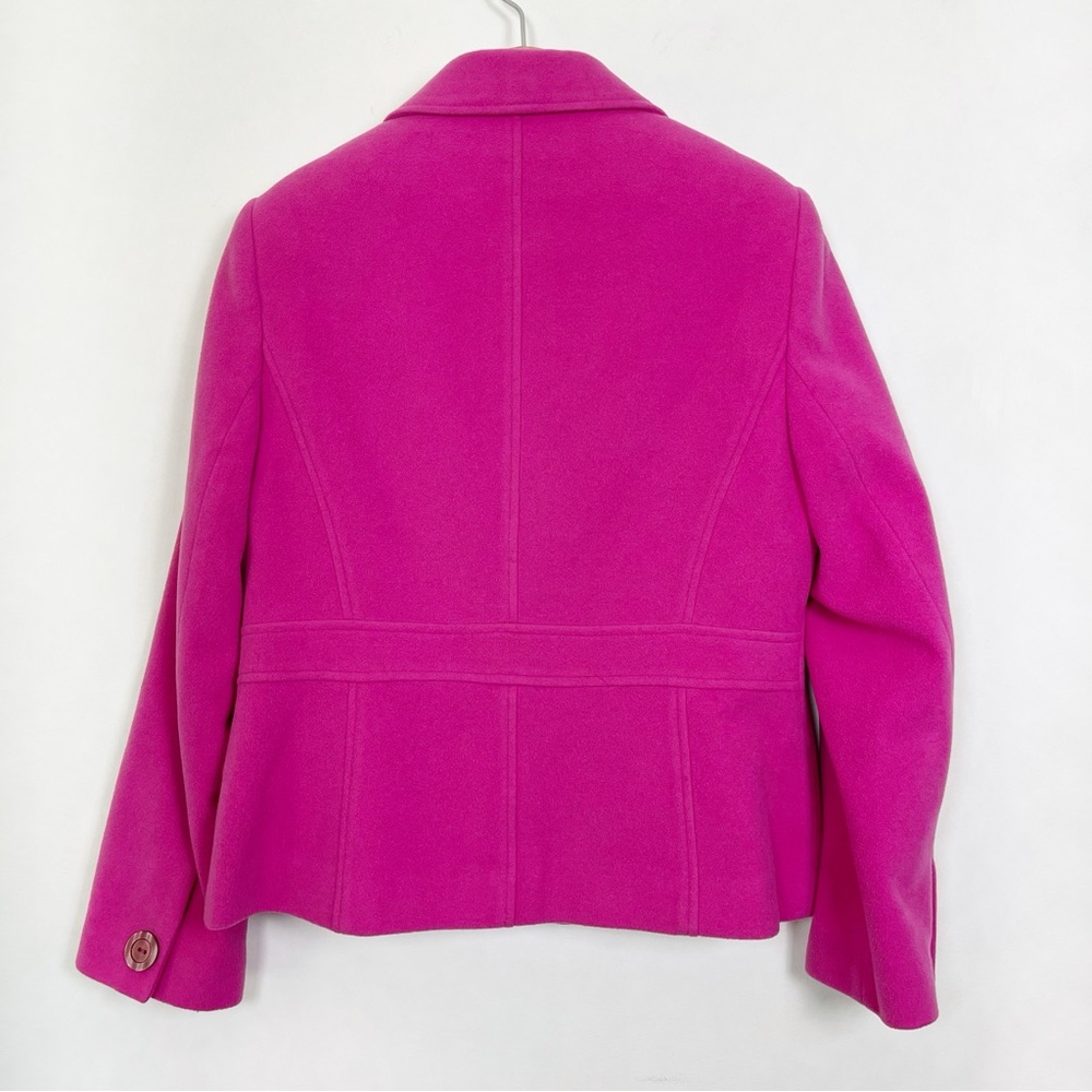Arvida Women’s Vibrant Pink Wool and Cashmere Tailored Lined Blazer Size 8 - Picture 6 of 11